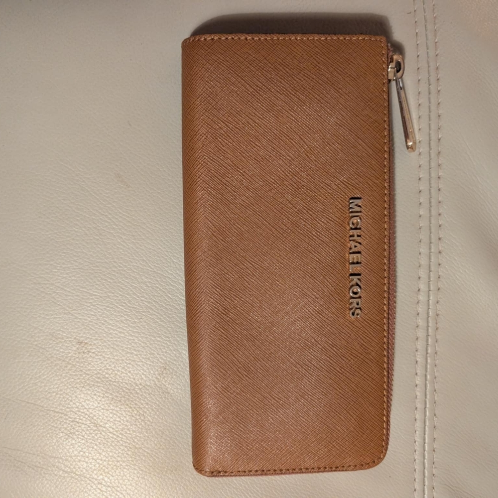 Michael Kors Brown Textured Wallet